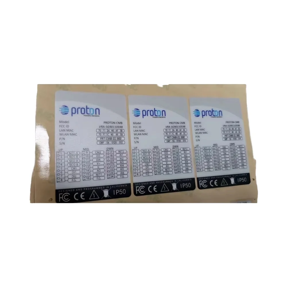 Wholesale Custom Pearly Battery Film Electrical Nameplate Barcode Trademark PET Waterproof Adhesive Sticker Label Roll