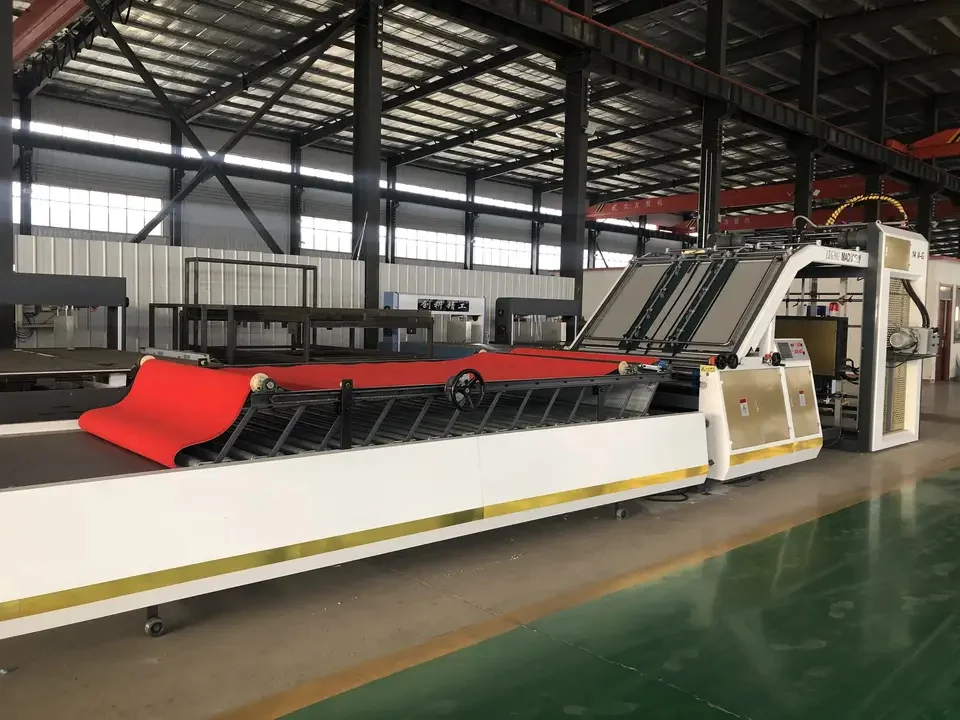 QH brand cardboard  corrugated Flute Laminating  Machine  /high speed flute lamination machine