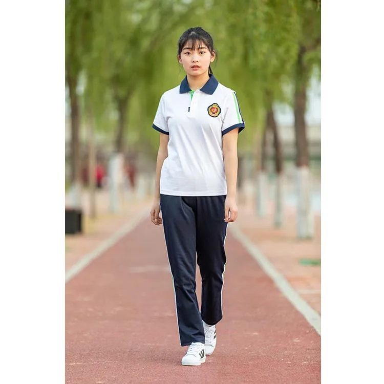 customized high school uniform sports Polo shirts  school uniform set for T shirt  Pants school uniform