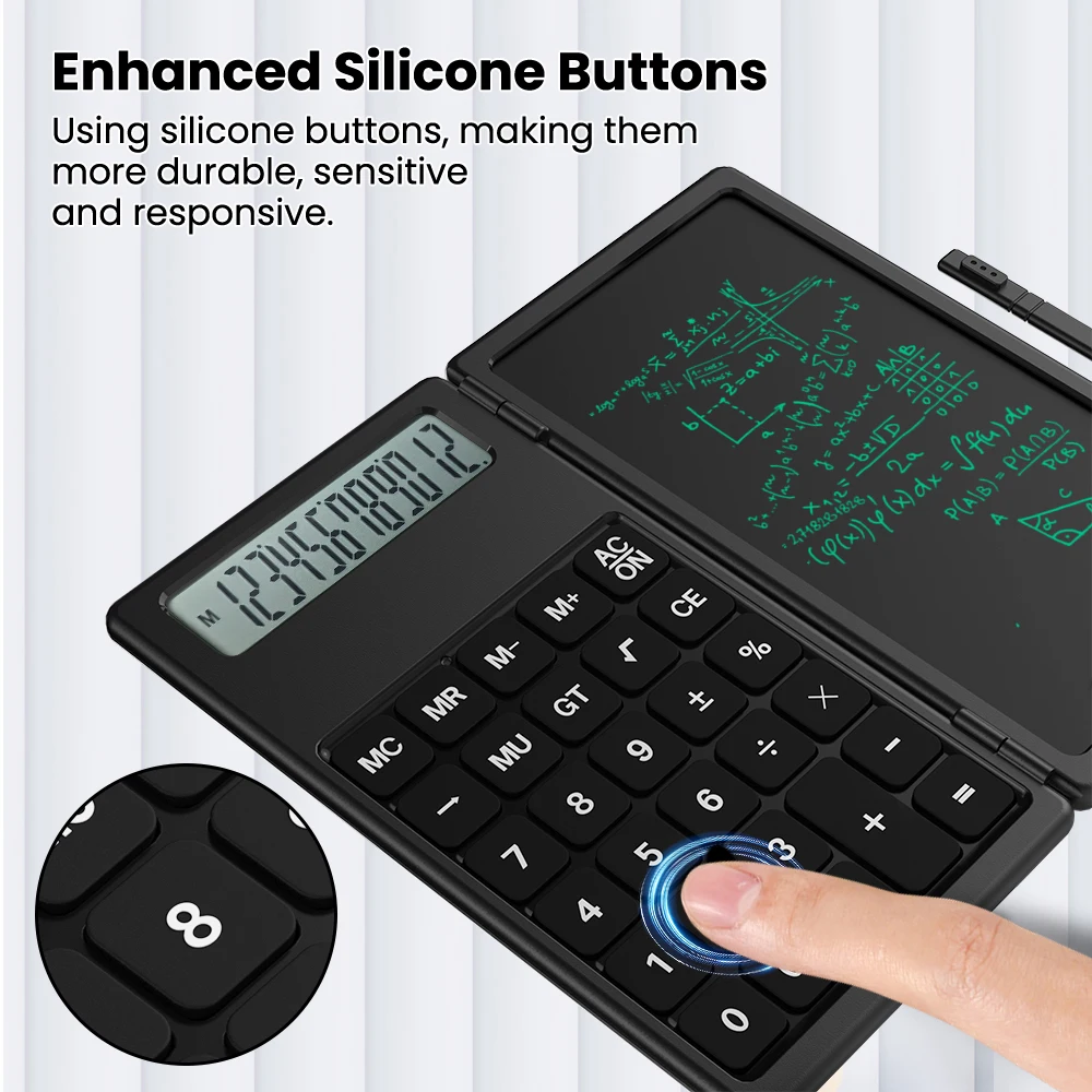 5 Inch Lcd Tablet Mini Calculator Graphic Handwriting Board Function Pocket Foldable 12 Digits Calculator Notepad