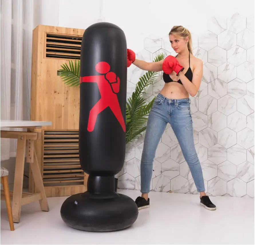 Custom Free Standing Water Filled Reflex Human Shaped Stand Inflatable Punching Boxing Bag Boxing For Kids