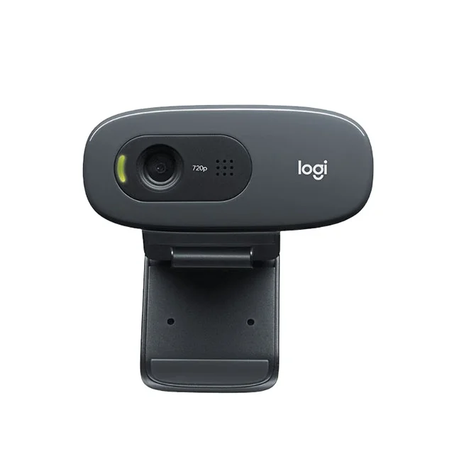 Original for Logitech C270 WEBCAM 720P HD Webcam for Video 0.9 MP Calling  Conference Online Classes meeting black