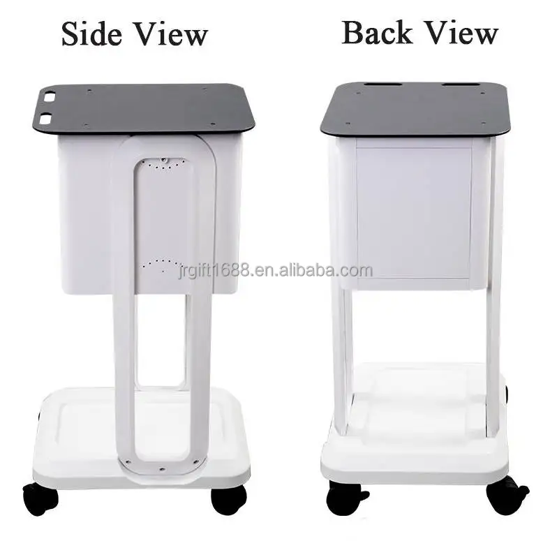 Стойка-тележка для салона красоты, 4 колеса, из нержавеющей стали