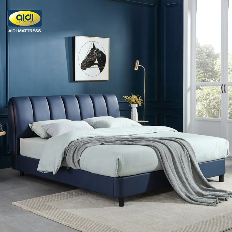 AIDI OEM/ODM европейская роскошная современная мебель для спальни Letto Bett Tufted мягкая двуспальная деревянная рамка кровати из натуральной