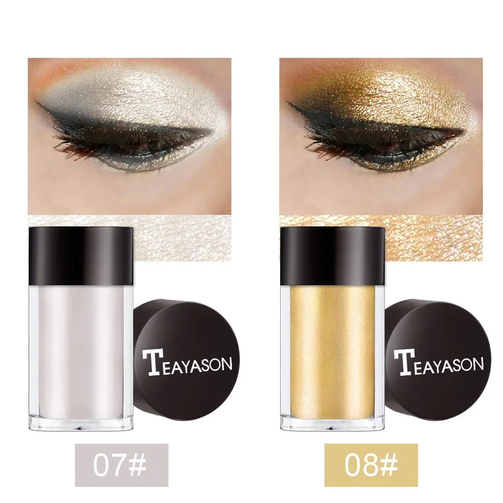 
Wholesale 8 Color Flash Cosmetic Shimmer Monochrome Eye Shadow Powder Shiny Makeup Eye Shadow 