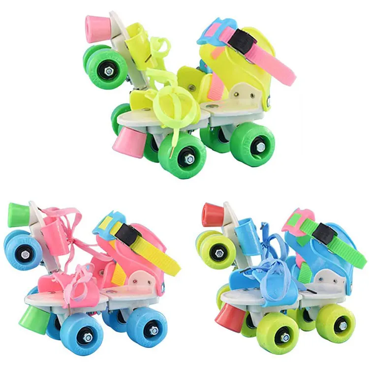 Детские роликовые коньки с регулируемой скоростью, обувь с безопасным режимом блокировки для начинающих