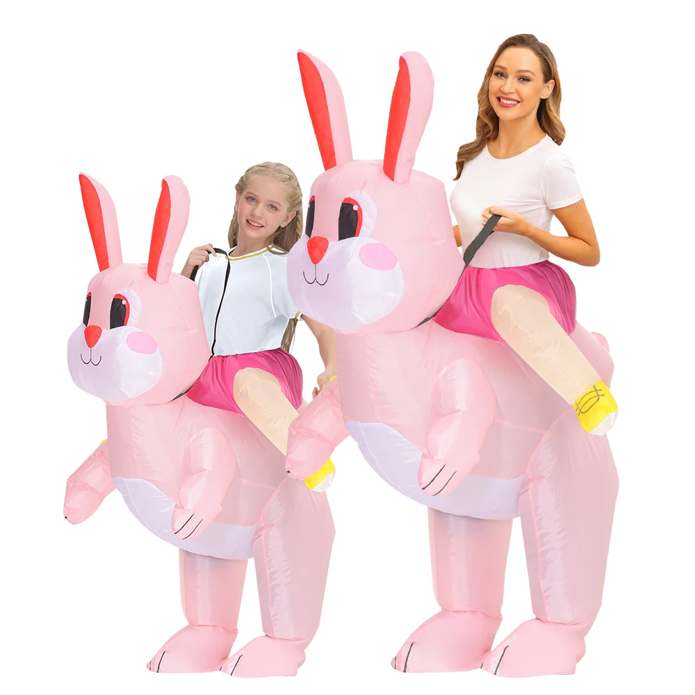 New Adult Kids Sexy Bunny Rabbit Inflatable Costumes Easter Cosplay Costume Halloween Purim Party Role Play