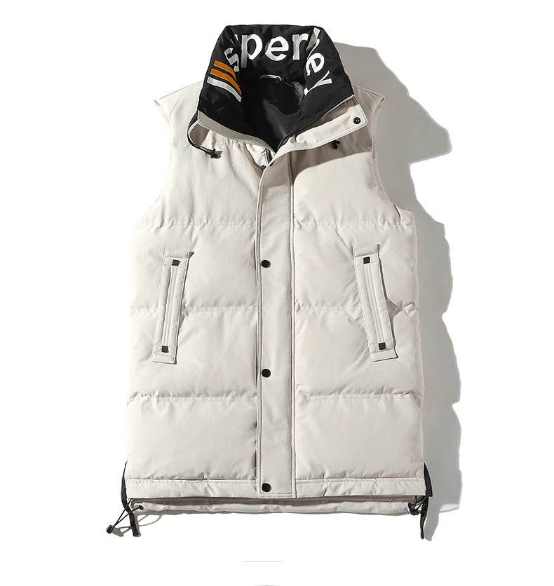 Оптовая продажа 2021, зимний мужской жилет на заказ, унисекс жилет с утиным пухом, жилет-пуховик для мужчин
