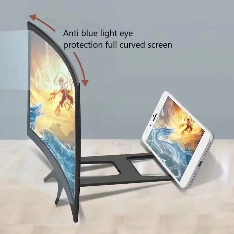Foldable HD 3D 14inch Mobile Phone Smartphone Cellphone Stand Screen Enlarger Magnifier Video Amplifier
