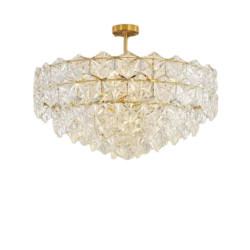 Modern Metal Glass LED Chandelier Simple Luxury Pendant Light Dining Living Room Bedroom Home Hotel Hanging Lamp