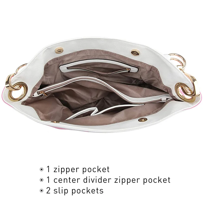 customized Women Hobo Bags Shoulder Handbags Hobo Purses Big Hook Hardware and Wide Strap