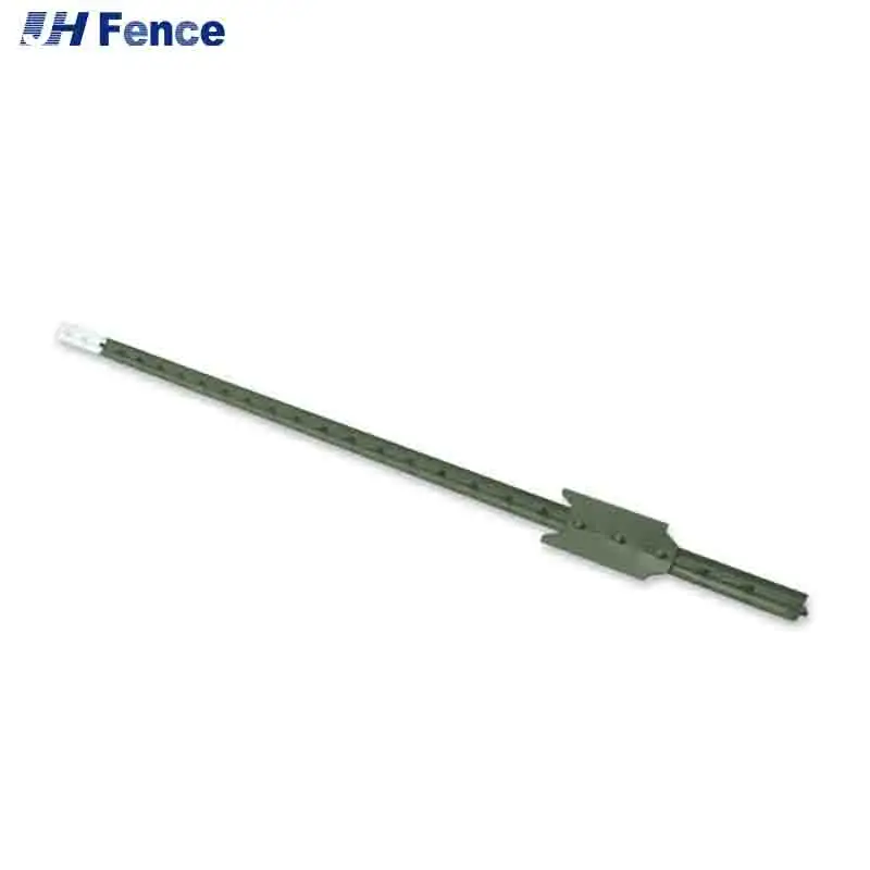 American Steel Galvanized/Green Studded T  Farm Fence Post