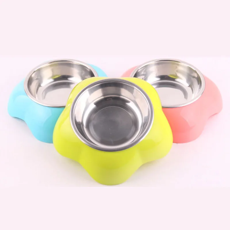 Stainless Cat Bowls Pet Steel Bowl Set Food Water Bowl for Dogs and Cats Anti-skid Cats Supplies