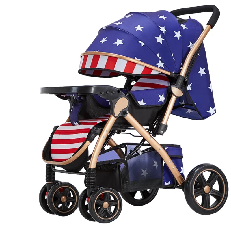 5-Point Safety Belt Travel Umbrella Big Wheels Baby Jogger Stroller