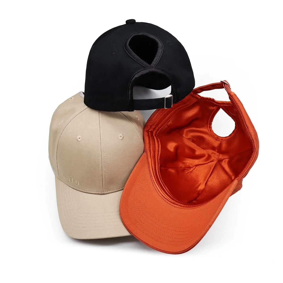 Женские спортивные бейсболки с отверстиями для конского хвоста, кепки с атласной шелковой подкладкой внутри для женщин