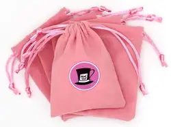 Factory Custom   Gift Ring Earings Bag Drawstring Packaging Velvet Pouch Flannelette Jewelry Bag with logo