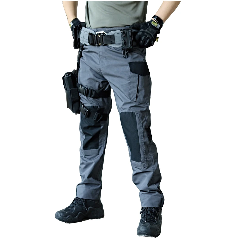 High Quality Men Multi-Pockets Work Wear Trousers Waterproof Casual Pants Men Style Trousers Tactical Cargo Work Pant