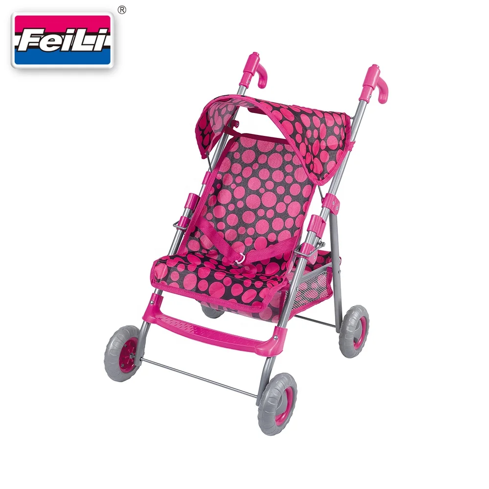 Feili stroller toy doll stroller with adjustable handel for girl doll carriage
