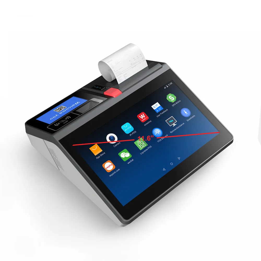 Хорошее качество 11 6 дюймов NFC Сенсорный Экран Android windows сканер штрих-кода все в одном pos-система для розничного магазина