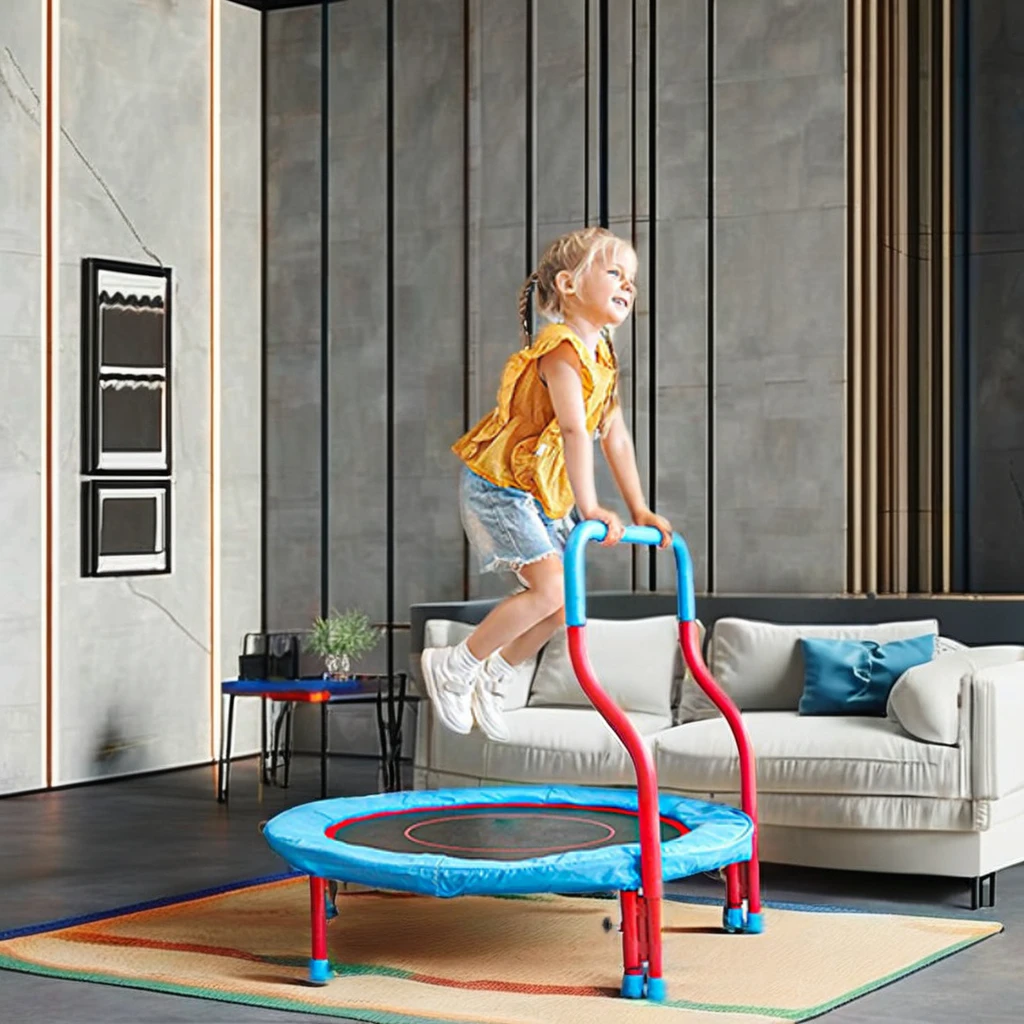 Zoshine Stylish Mini   Fitness Trampoline Indoor Outdoor Kids Bungee Jumping Bed for sale