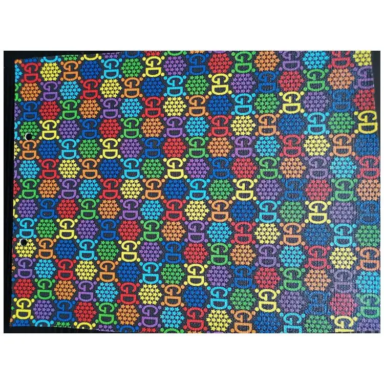 2020 colorful pu cork leather woven fabric for making notebook case wallet handbag and card holder
