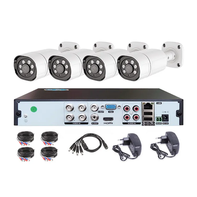 wholesale dvr nvr cctv kit ahd h.264 set hd ccd price of surveillance ccvt video recording cctv ahd 4ch kit