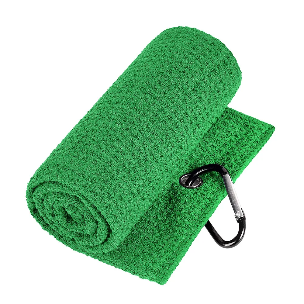 New design outdoor orange mini micro fibre velour golf towel
