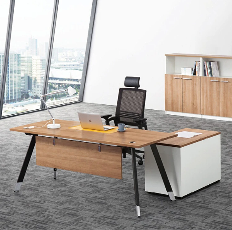 Modern commercial furniture boss office desk computer table and chair set Foshan manufacturer