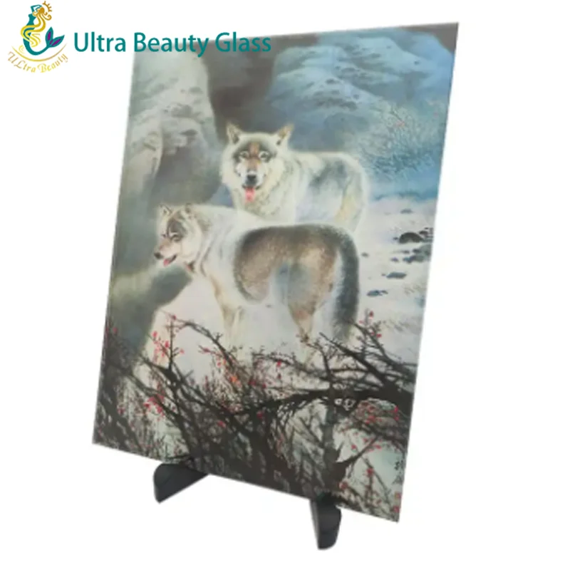 Decorative Customized Decorative Glass Silk Screen Digital Printing Glass for Building Wall Safety Digital Printed Glass