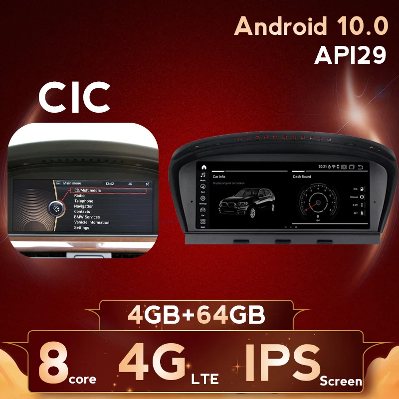 Автомобильный DVD-плеер MEKEDE IPS-плеер на Android 8 восемь ядер экран 10 0 дюйма 4 Гб + 64 ГБ для BMW 5 Series E60 E61 E63 E64 3 series E90 E91 E92 4G