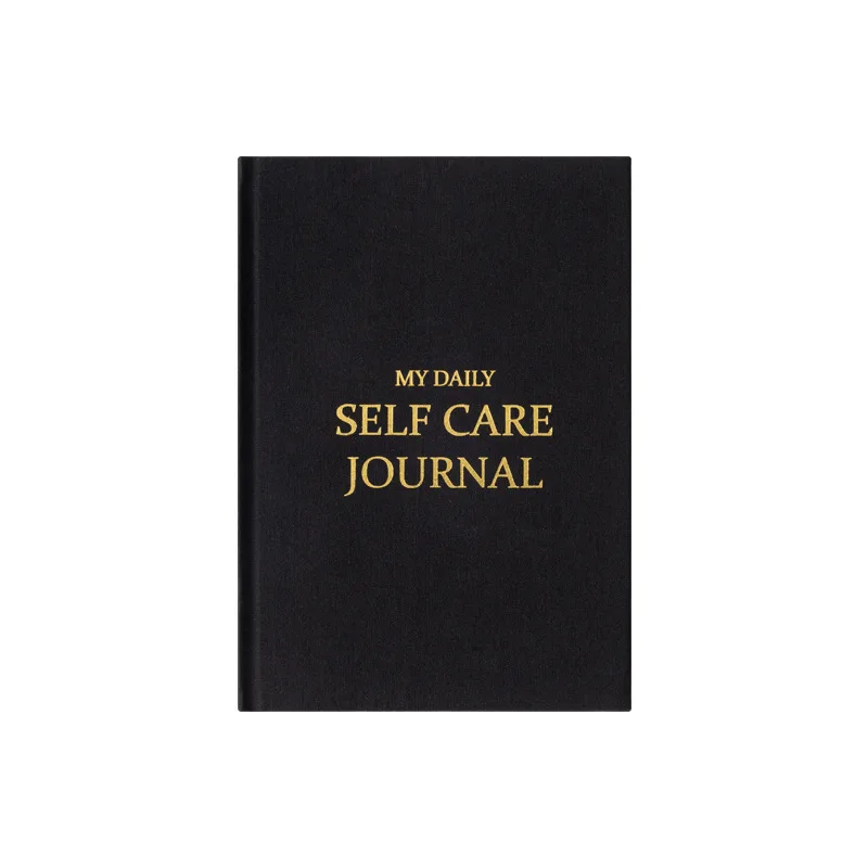 X907-1 Gray Almond Black Pink Color Fabric Covers My Daily Self Care Journal Wellness Gratitution Mental Health Journal