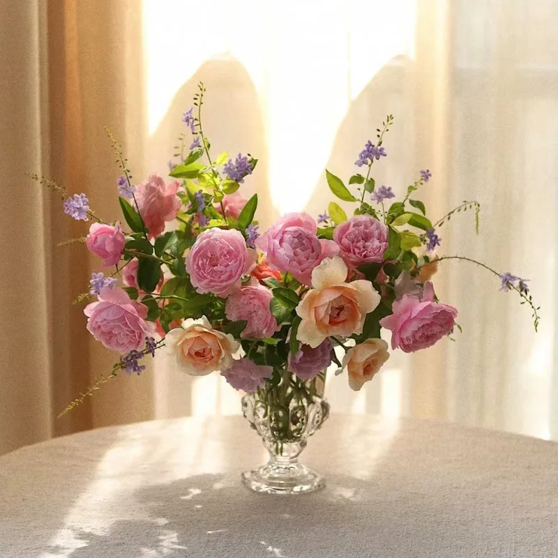 Trumpet Vases for Wedding Centerpieces Heavy Duty Tall Glass Holiday Party Celebrate Transparent Modern Large Glass Holder-large