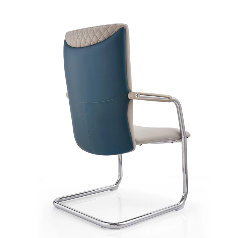 Недорогой стул для конференций, легкие мягкие стулья со средней спинкой для конференц-зала, Кожаные Офисные стулья с стальной рамой