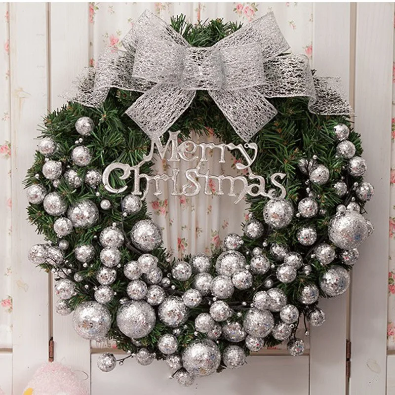 New style custom wholesale Christmas decoration supplies PE material large xmas wreaths