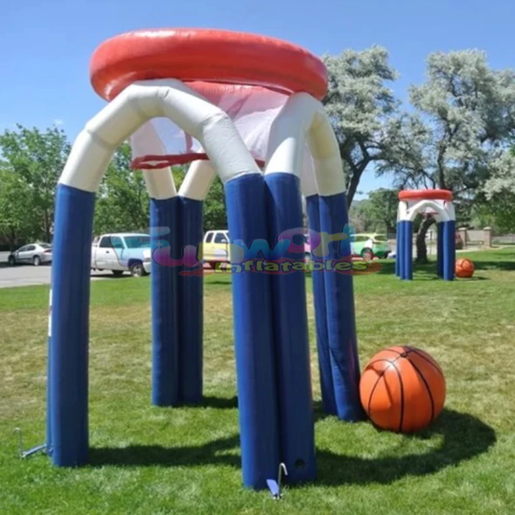 Commercial hoop inflatable basketball sport games airtight pvc basketball shooting hoop inflatable games