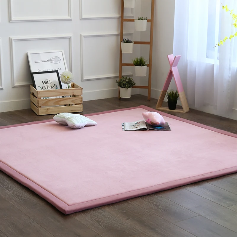 tatami coral velvet carpet living room bedroom window bed rugs baby play mat children room carpet thick customized