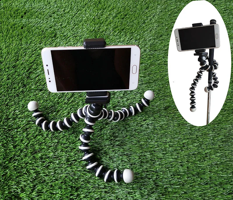 universal free adjustable golf phone holder with flexible octopus tripod