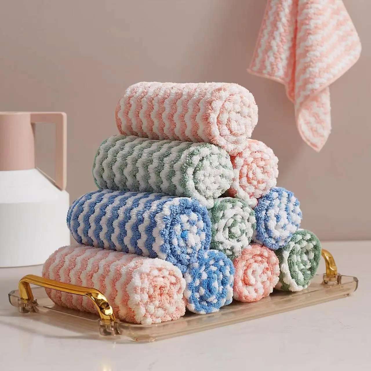 Microfiber Cleaning Cloth, Kitchen Towels for Dish Drying Washing, Absorbent Streak Free Lint Free Rags for Cleaning