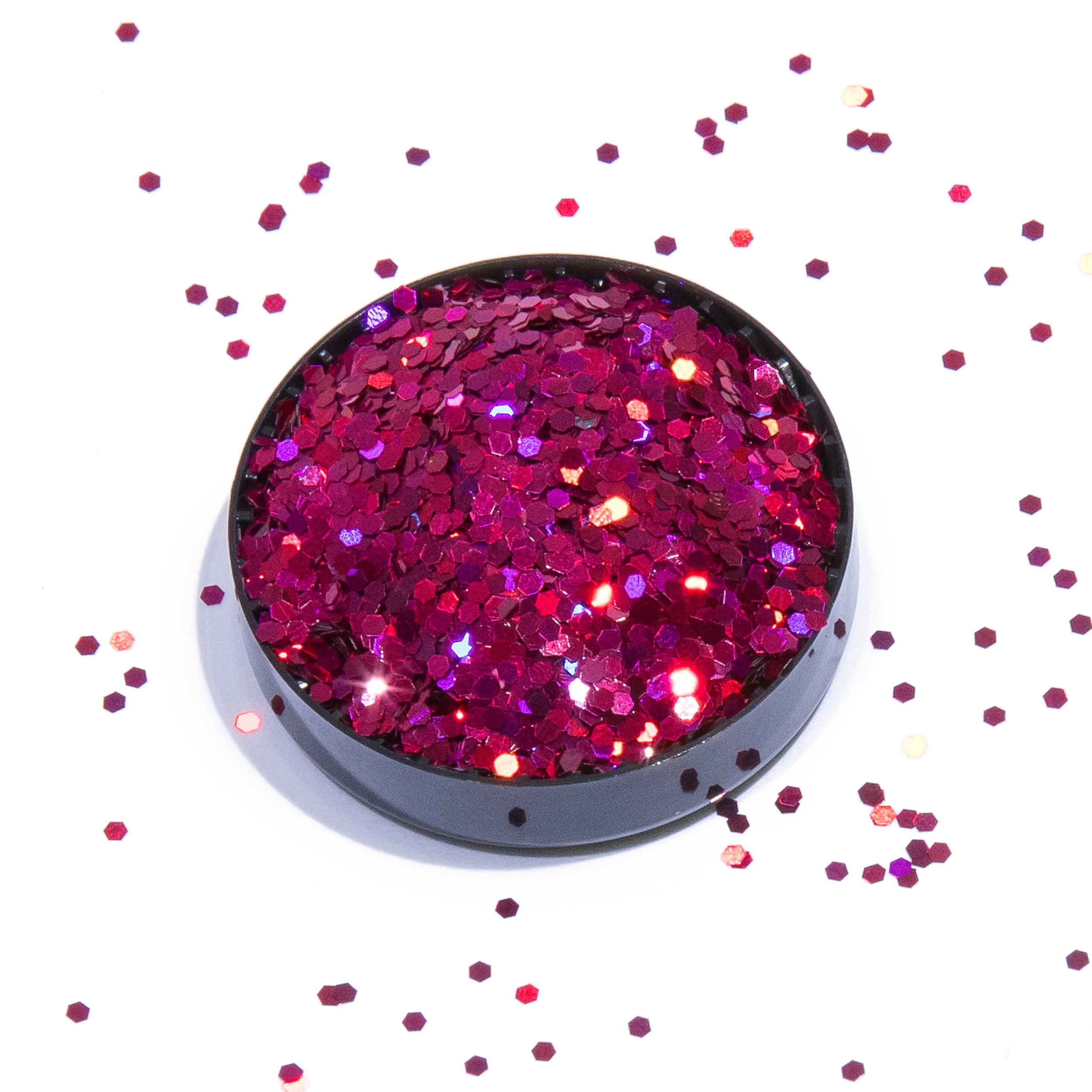 VIP Wholesale 2oz Jar Crystal Body Glitter Flakes Bulk Holographic Black Fine Glitter For Crafts