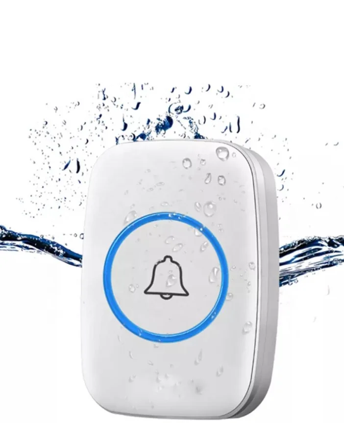 Home Security Welcome Wireless Doorbell Smart Chimes Door Bell Alarm LED Light 32 Songs With Waterproof Touch Button Door Bell