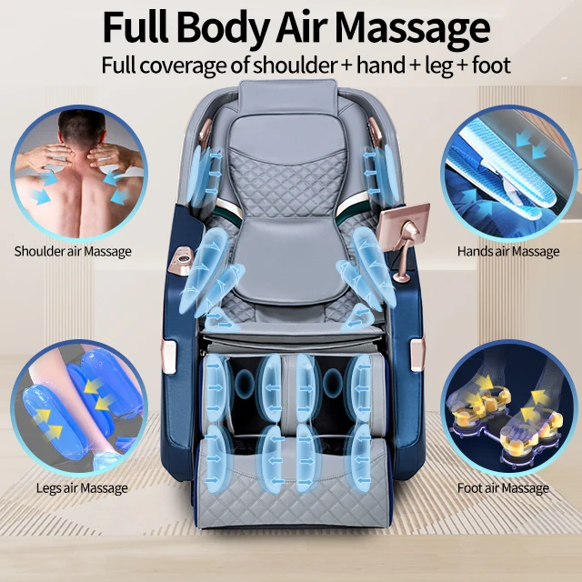 power recline gliding massage chair 4d massage chair with heating pad and lcd