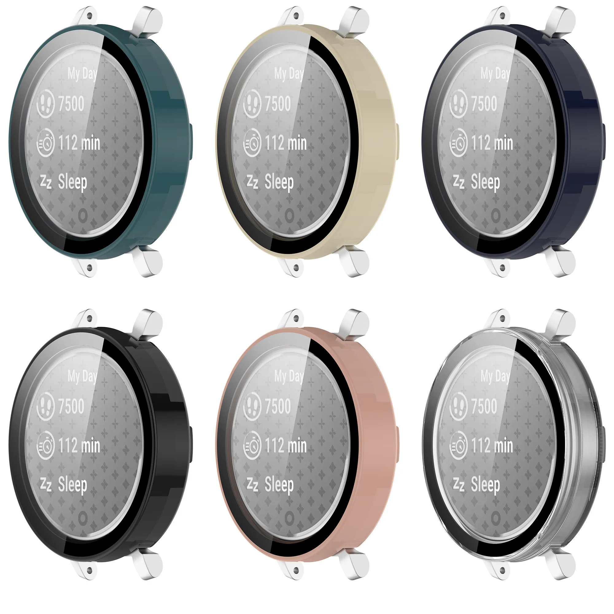 Чехол Tschick + закаленное стекло для Garmin Lily 2 аксессуар ПК бампер Защита от царапин экрана Lily2