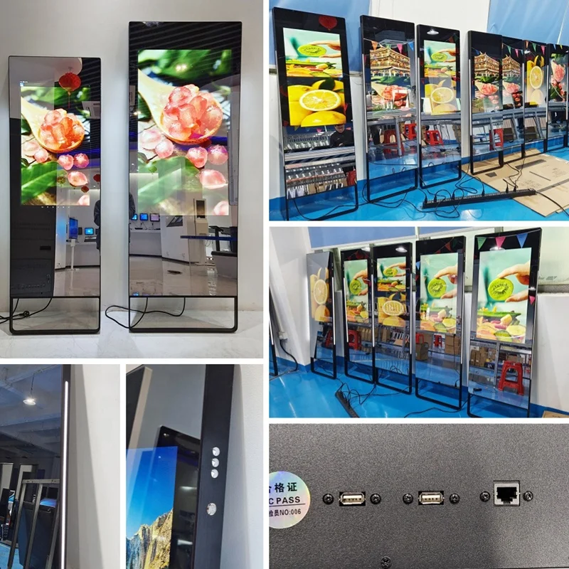 Custom Logo Fitness Teaching Mirror Smart Exercise Smart Workout Mirror Smart Mirror Touch Screen For Training