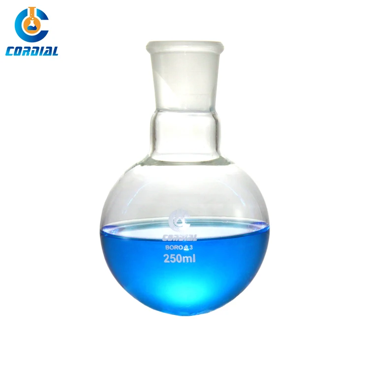 Лабораторная посуда, круглая Нижняя колба, толстая стена, боросиликатное стекло 3,3
