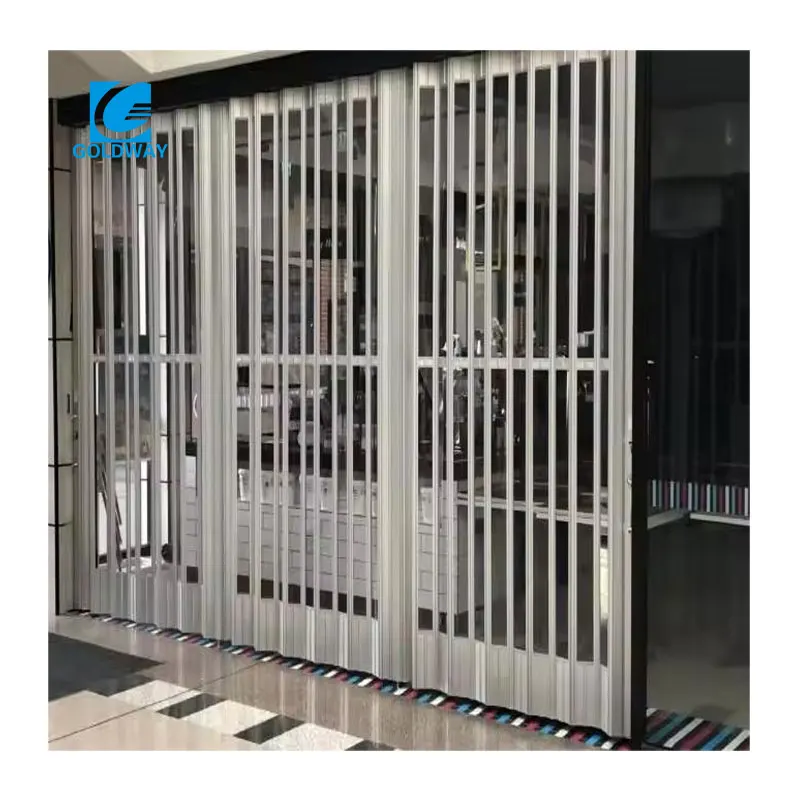 Transparent Folding Door Aluminium Waterproof Foldable Sliding Door
