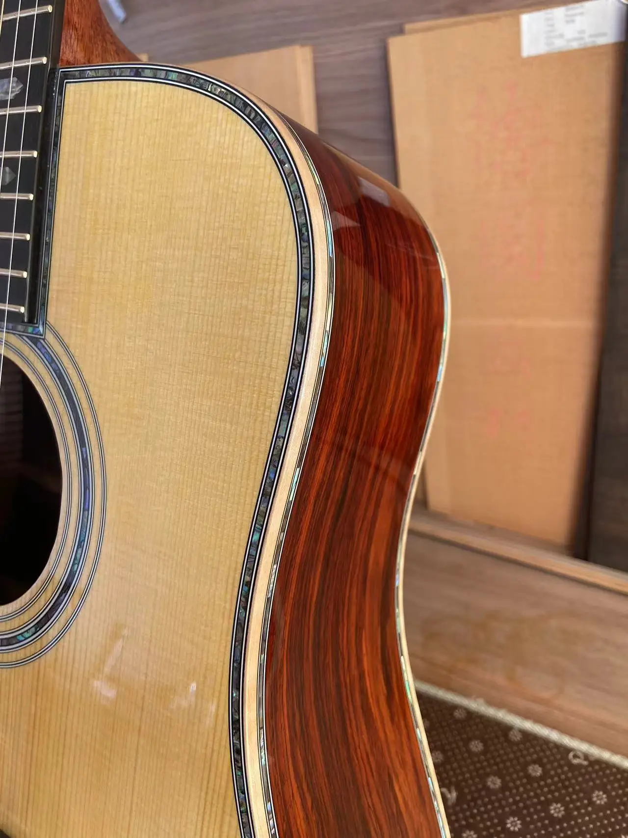 JD-950 Custom High quality handmade all solid guitars Adirondack spruce (15 years) coco polo acoustic guitar