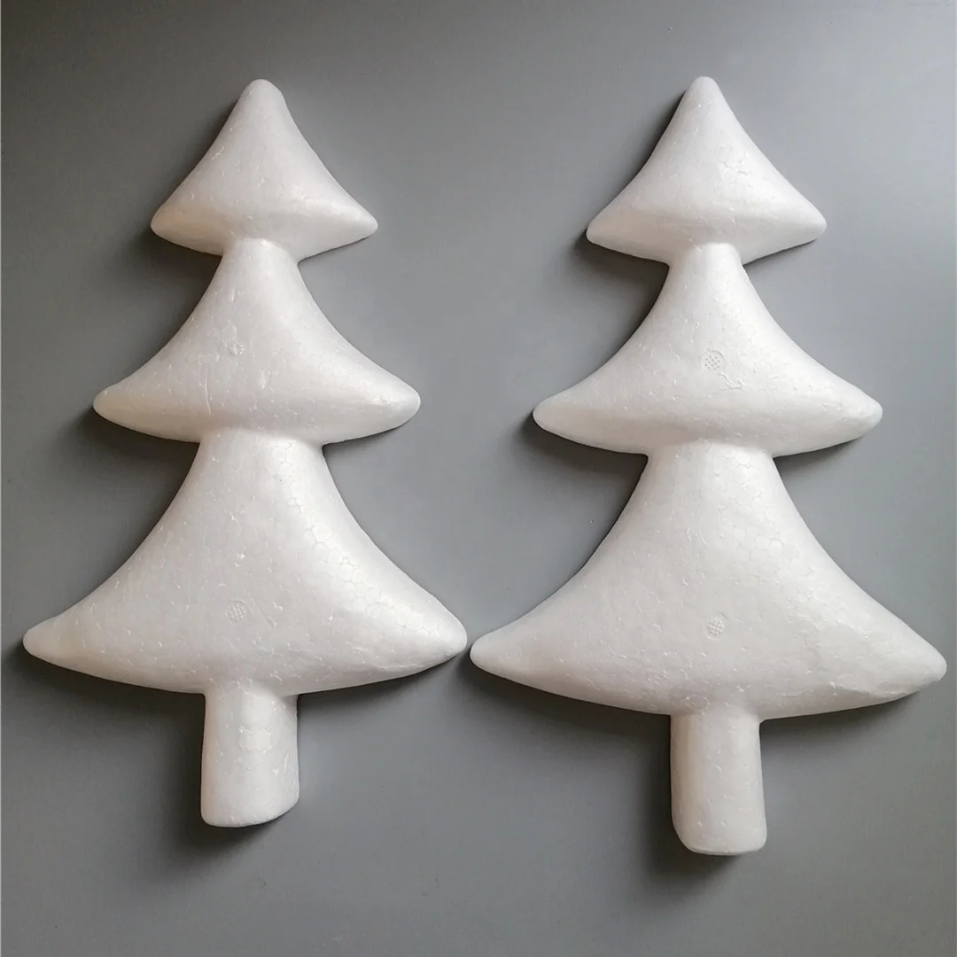 Foam Desk Christmas Tree Ornaments Styrofoam Shapes White Polystyrene Cones for DIY Crafts Christmas Table Decorations