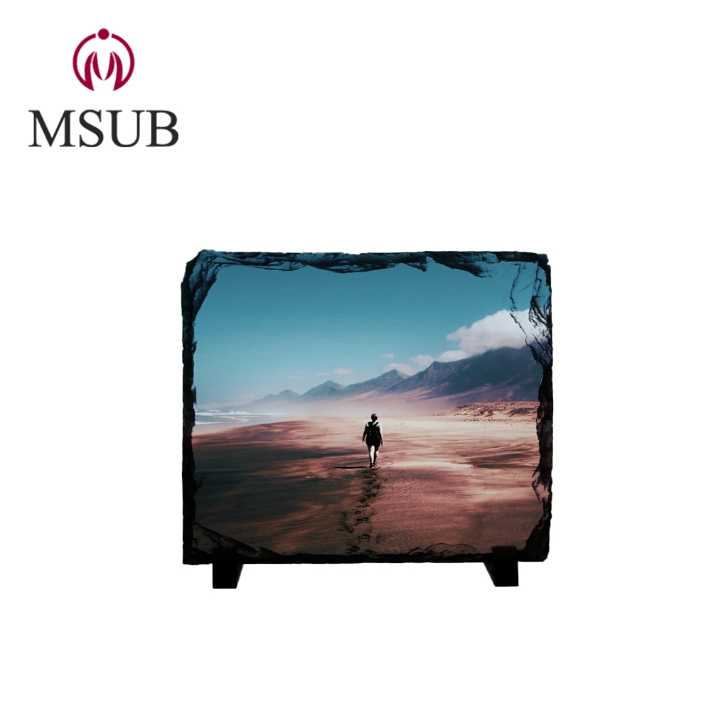 
2020 stone custom design Sublimation Photo Slate Rock Plaque decoration 