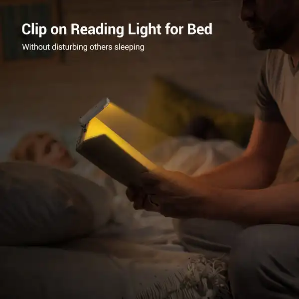 Portable Rechargeable 3 Brightness Levels Flexible Clip On Book Lights LED Desk Reading Light for Kids Bookmark lamp