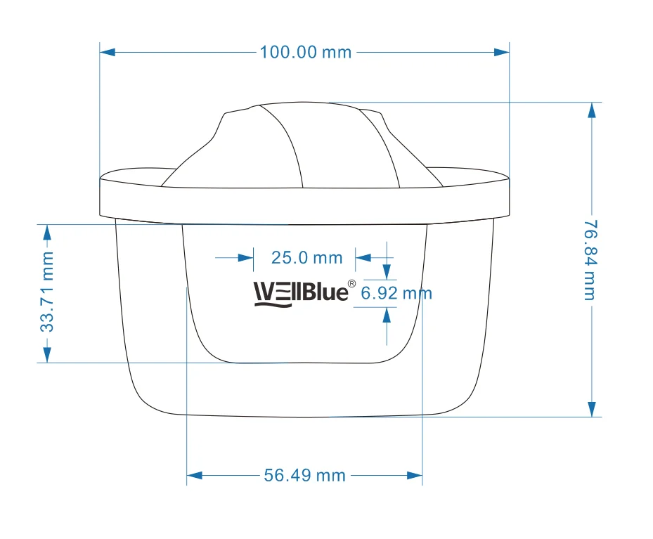 White Replacement filter of alkaline water filter pitcher filter